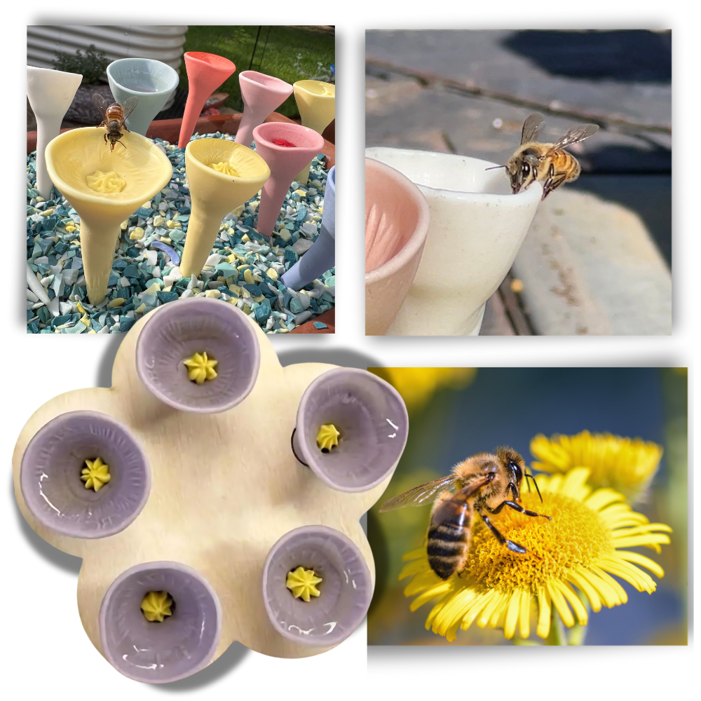 Diskret kop med tiltrækkende farve til bier
- Ozerty