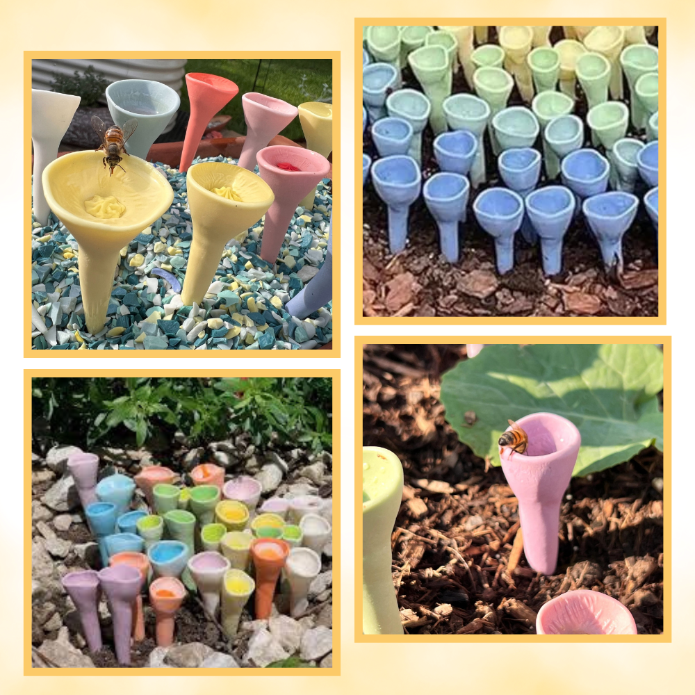 Diskret kop med tiltrækkende farve til bier
- Ozerty