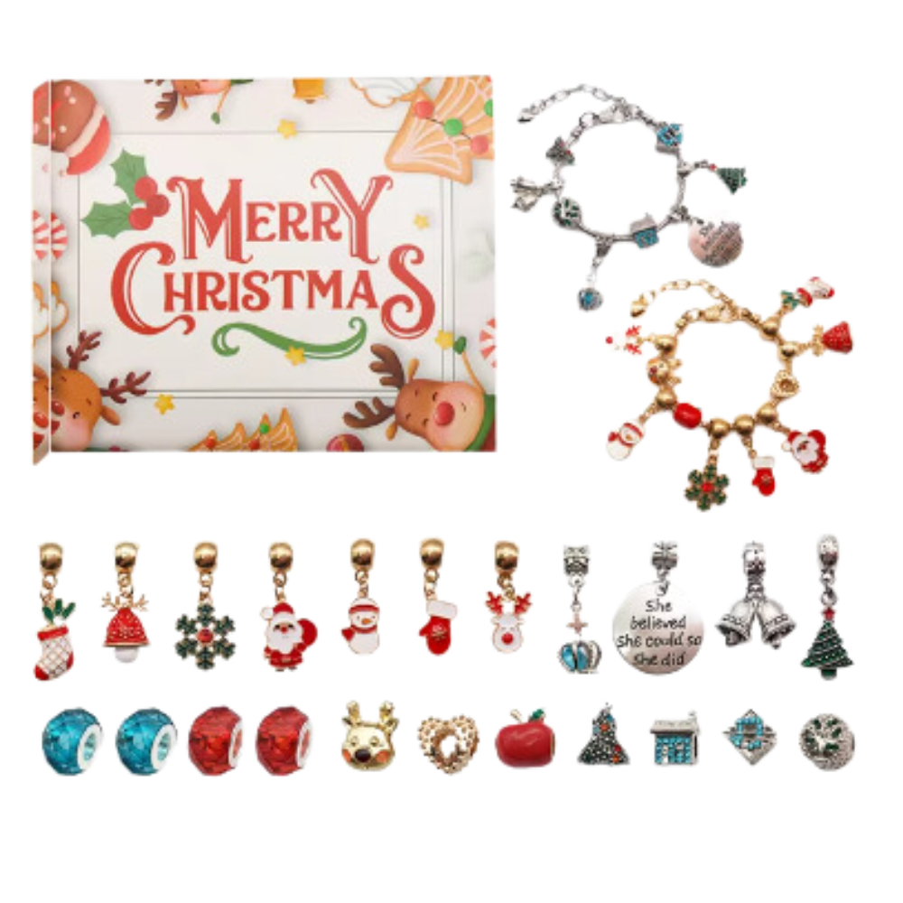 Adventskalender med gør det selv-smykker og 24 dages nedtælling -Tro og smykker - Ozerty