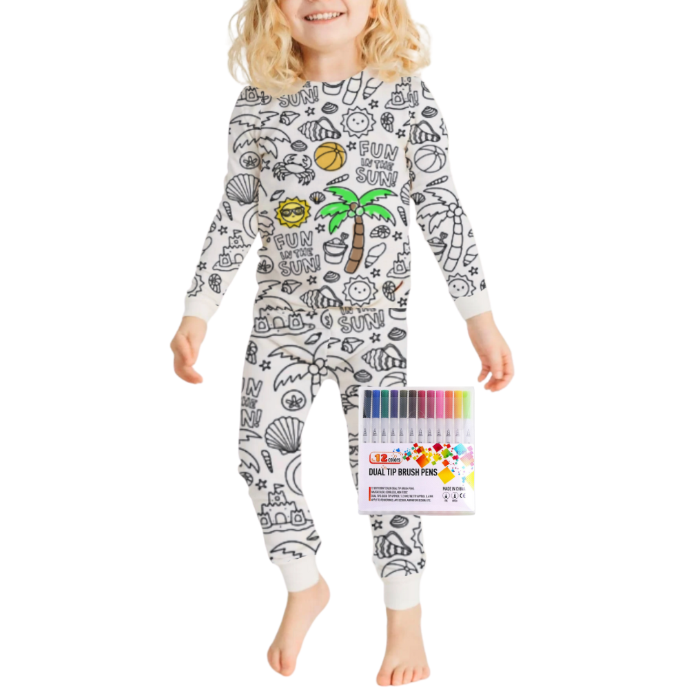 Doodle Dream Pyjamas -Hav og sol - Ozerty