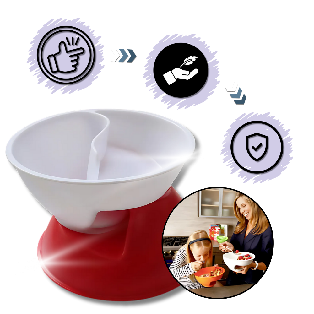 Tør-våd adskillelse morgenmadsproduktsskål - Ozerty