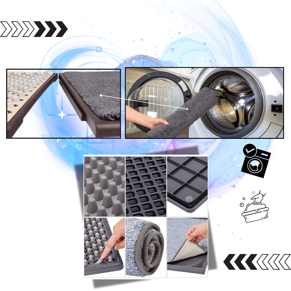 Desinficerende dørmåtte med to rengøringszoner - Ozerty