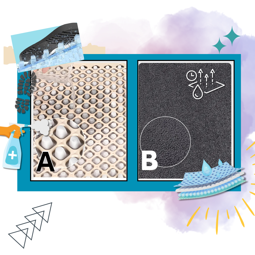 Desinficerende dørmåtte med to rengøringszoner - Ozerty