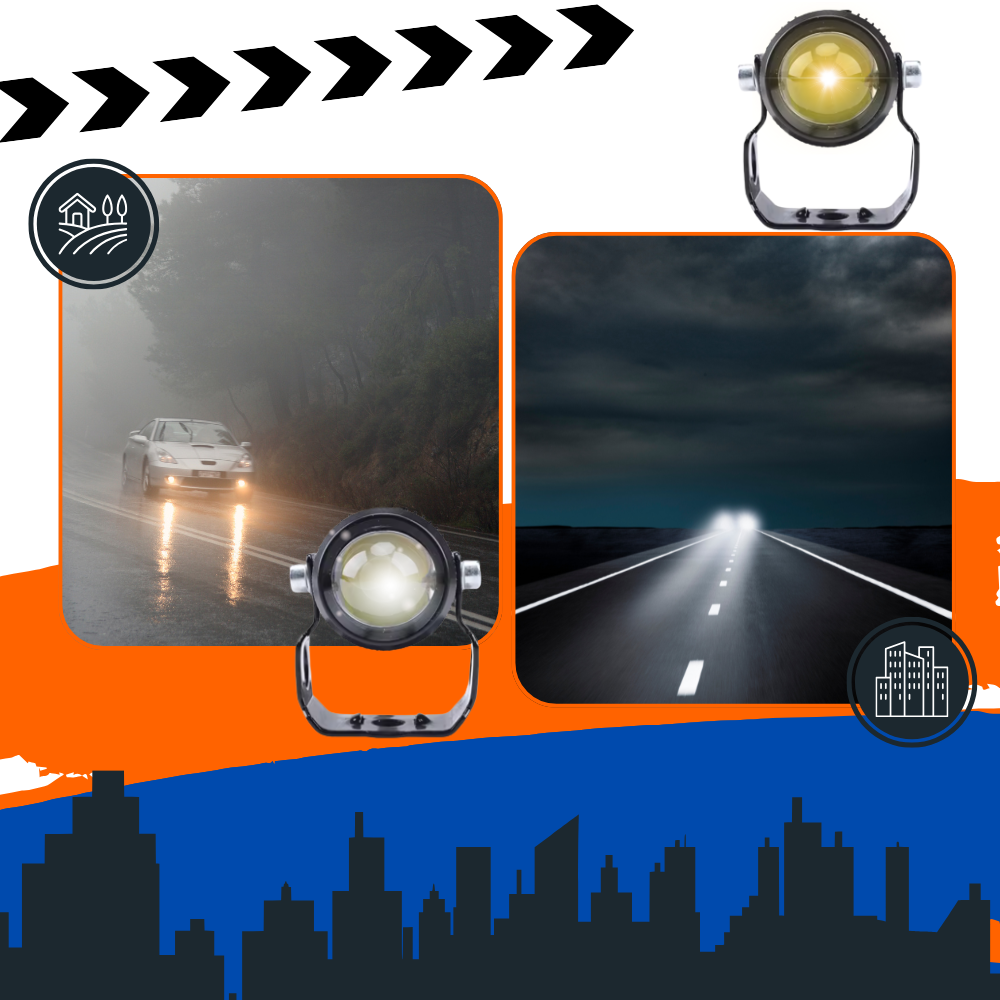 Dual-light Motorcykellygte - Ozerty