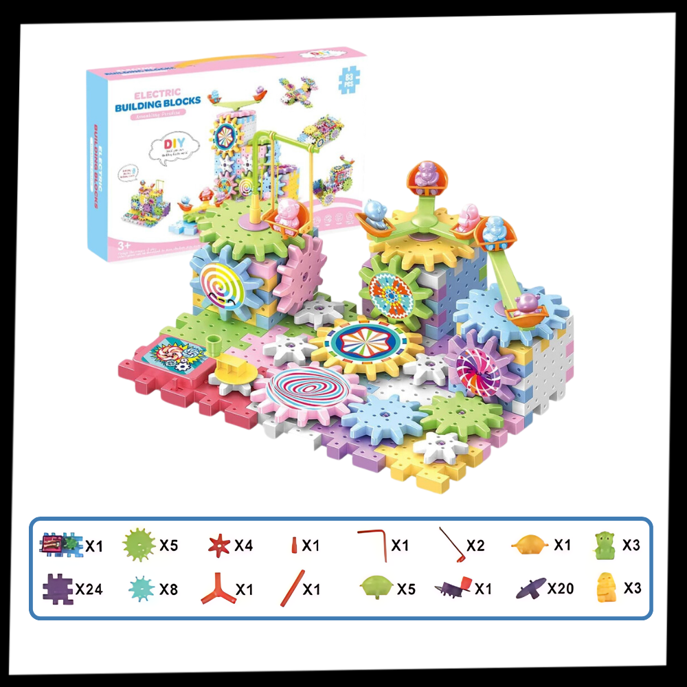 Lærerige byggeklodser med dobbeltfunktion - Ozerty