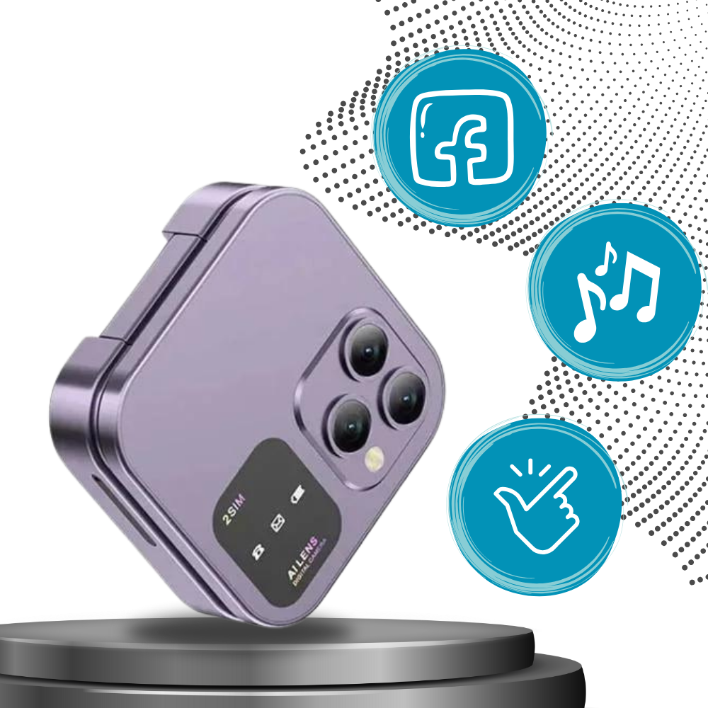 Lille klaptelefon med dual-SIM
- Ozerty