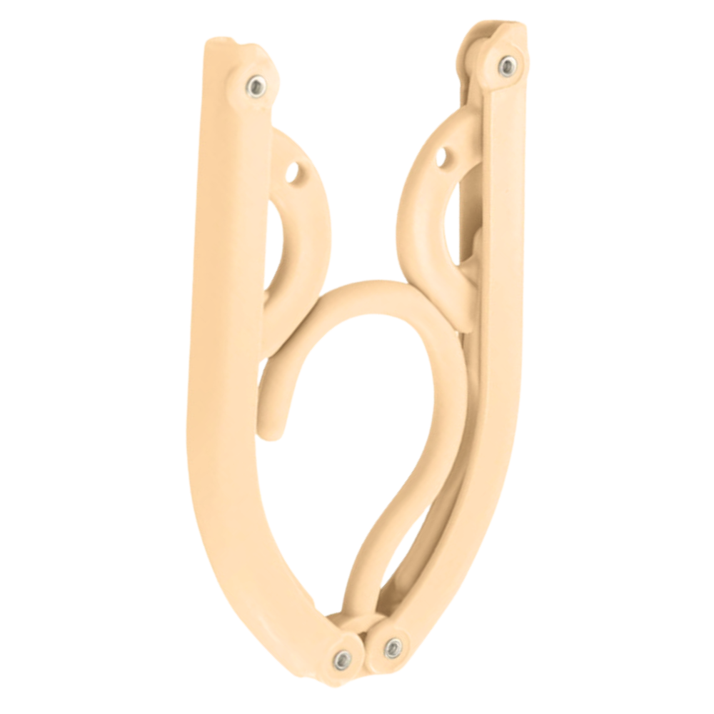 Foldbare tøjbøjler i to størrelser -Beige - Ozerty