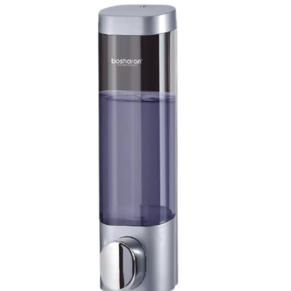 Lethåndterlig vægmonteret sæbedispenser -Sølv - Ozerty, Lethåndterlig vægmonteret sæbedispenser -Sølv gennemsigtig - Ozerty