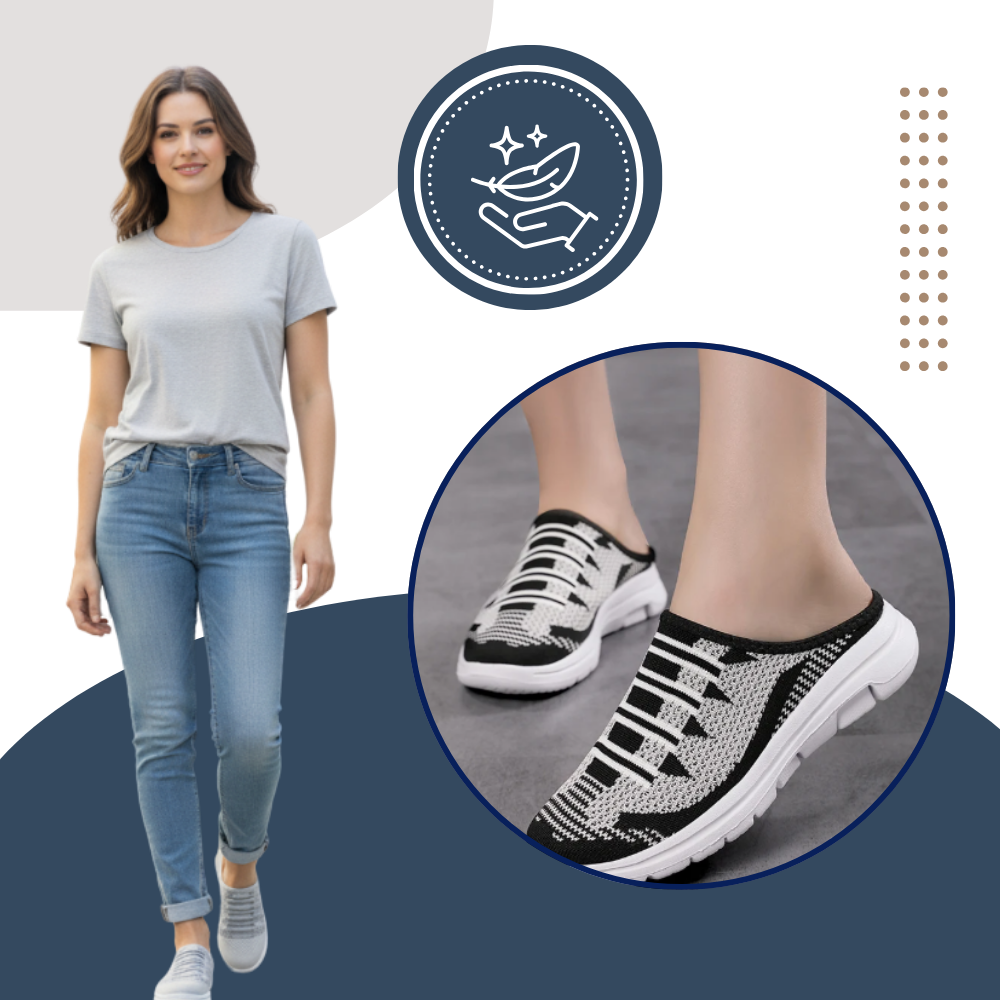 Behagelige slip-on flade mules - Ozerty