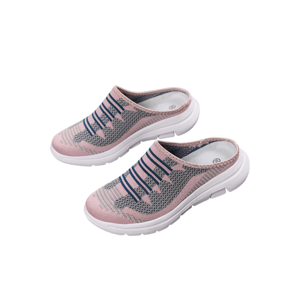 Behagelige slip-on flade mules -Lyserød - Ozerty