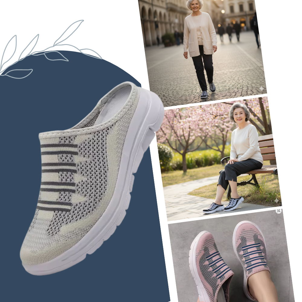 Behagelige slip-on flade mules - Ozerty
