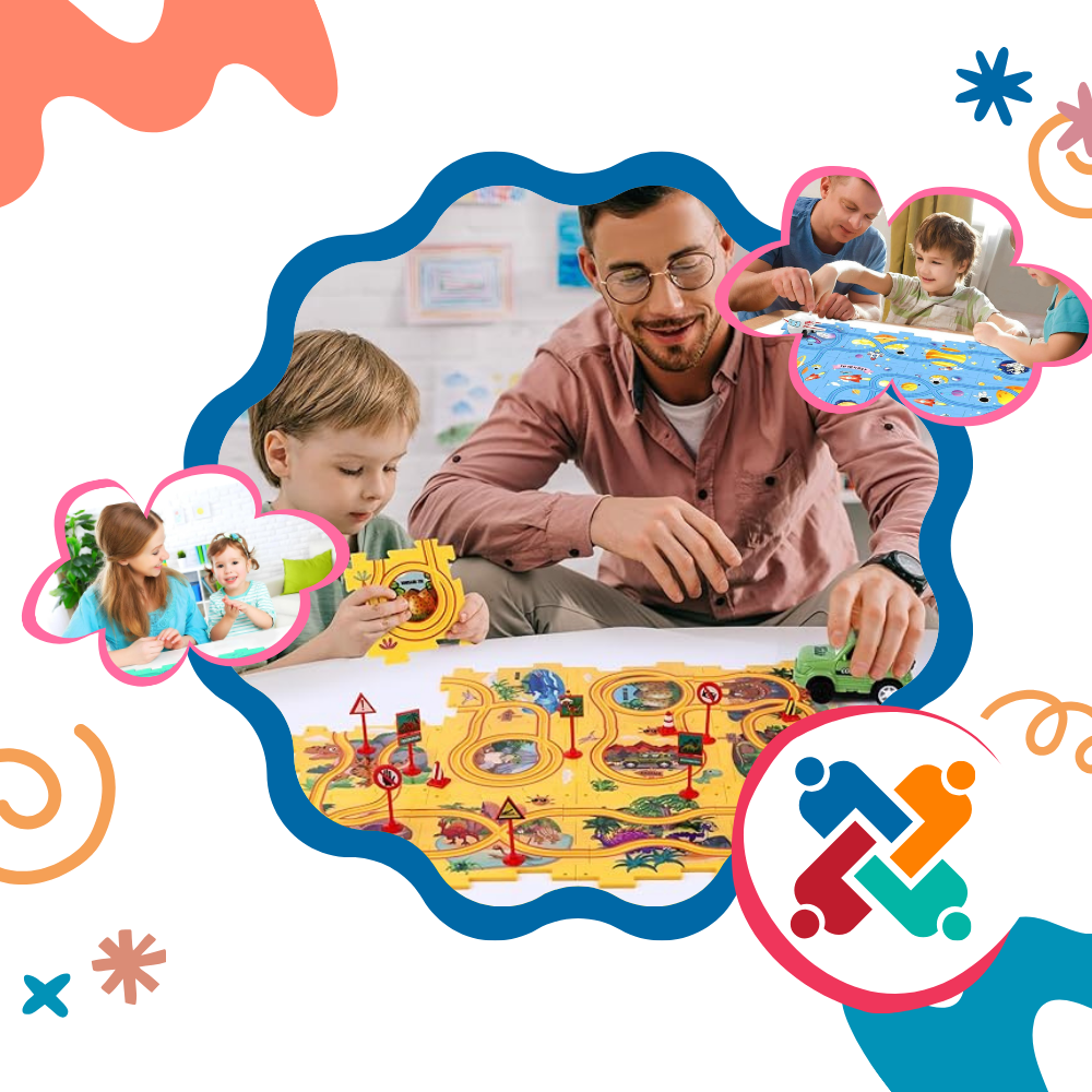 Lærerigt elektrisk racerbanesæt - Ozerty