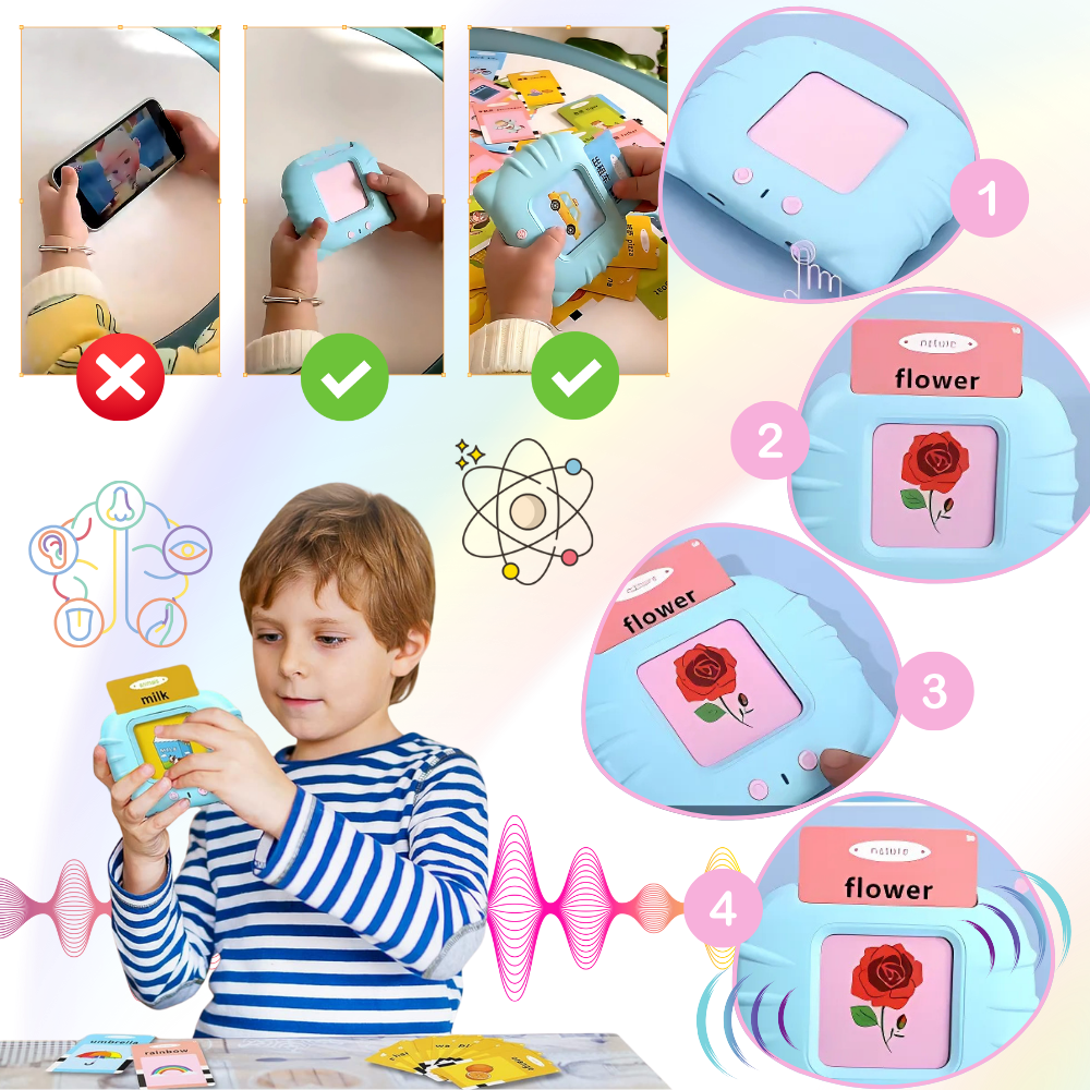 Pædagogiske Talende Flashkort - Ozerty