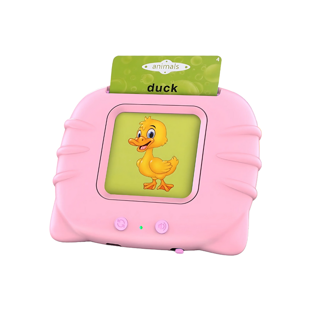 Pædagogiske Talende Flashkort -Lyserød - Ozerty