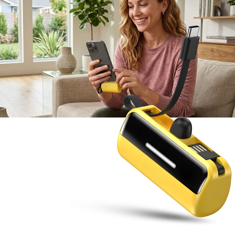 Mini Powerbank med Stativ - Ozerty