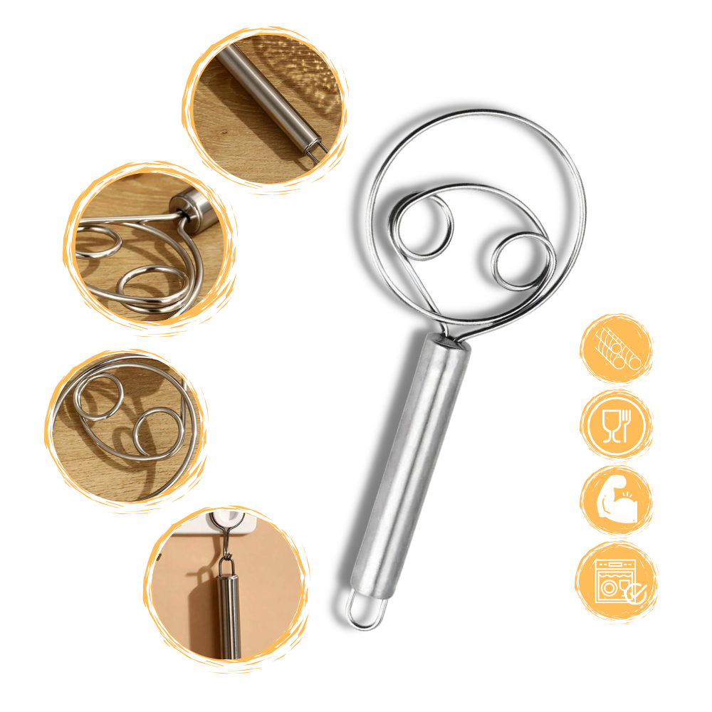 Effektivt Dansk Piskeris i Rustfrit Stål til Dej
- Ozerty