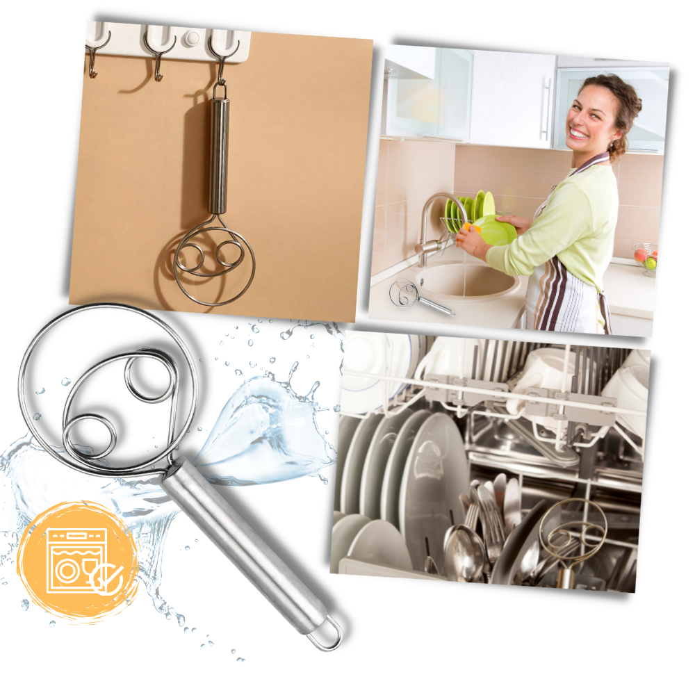 Effektivt Dansk Piskeris i Rustfrit Stål til Dej
- Ozerty