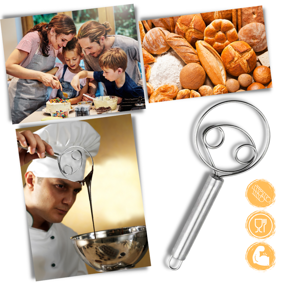 Effektivt Dansk Piskeris i Rustfrit Stål til Dej
- Ozerty