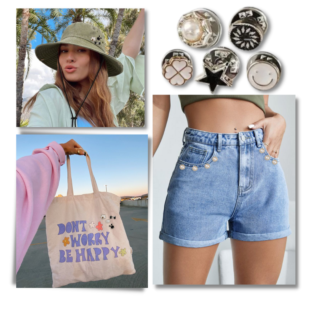 Elegante brocheknap uden syning
- Ozerty