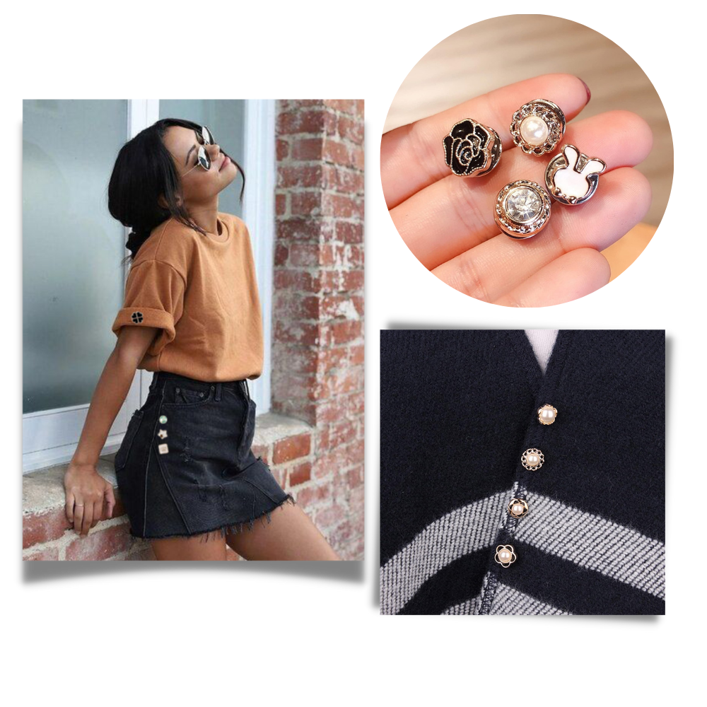 Elegante brocheknap uden syning
- Ozerty