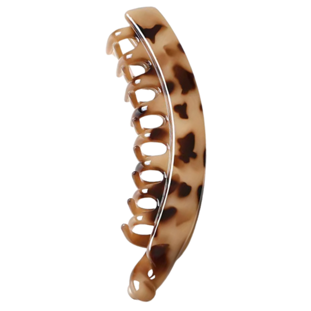 Elegant hestehaleholder med clips -Beige Skildpaddeskal - Ozerty