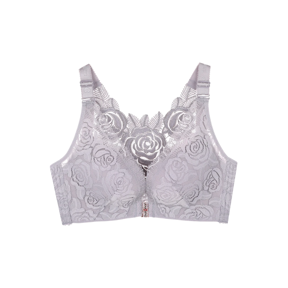 Elegant Rose Push-up Blonde BH -Grå - Ozerty