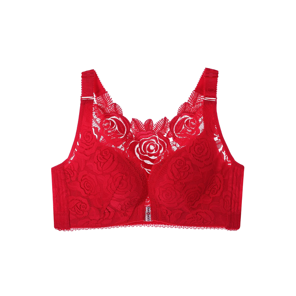 Elegant Rose Push-up Blonde BH -Rød - Ozerty