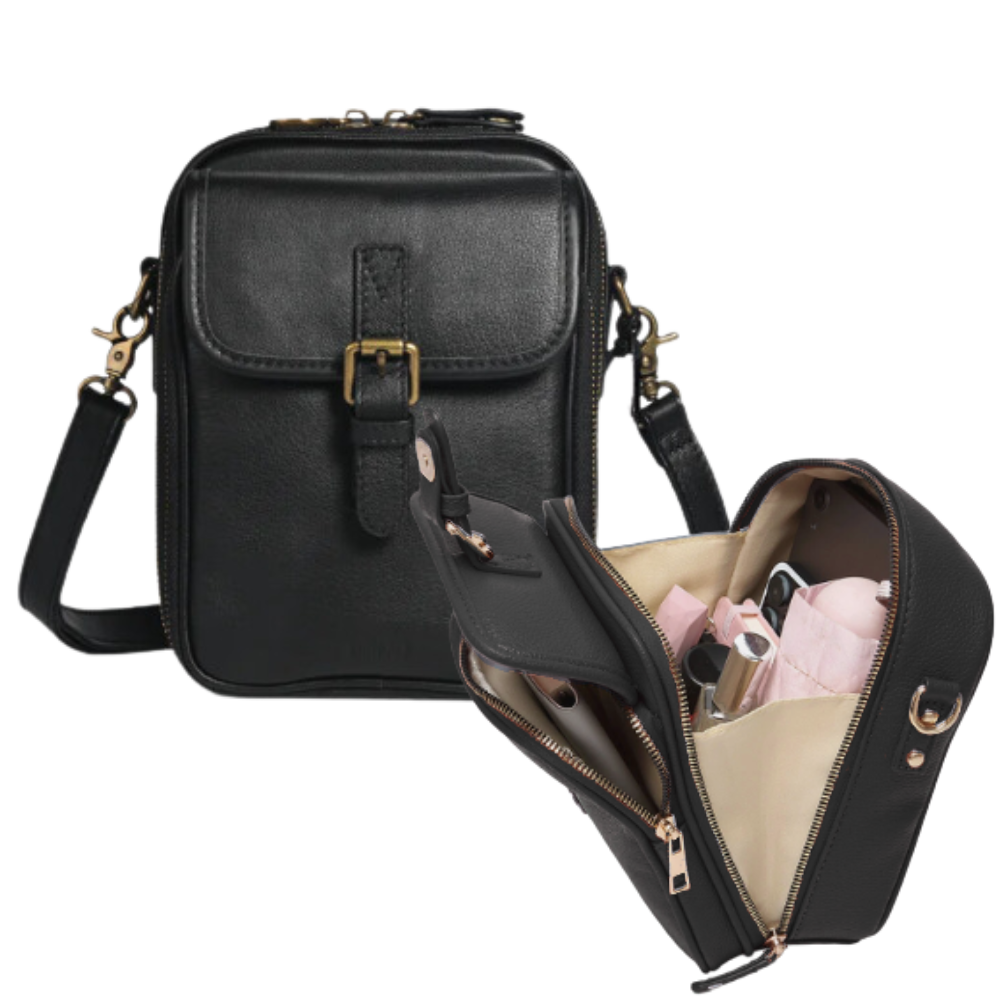 Vintage Alt-i-En Crossbody-Taske -Sort - Ozerty