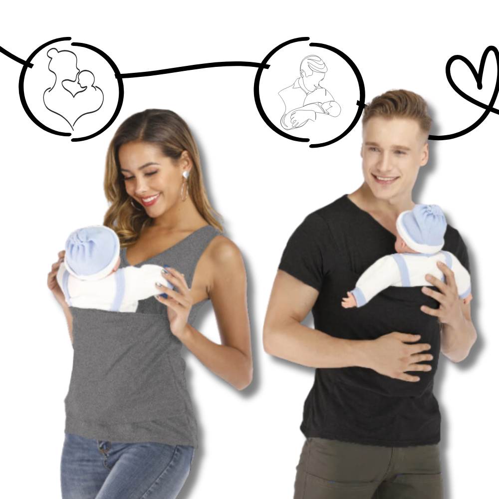 Ergonomisk moderigtig kænguru-T-shirt
- Ozerty