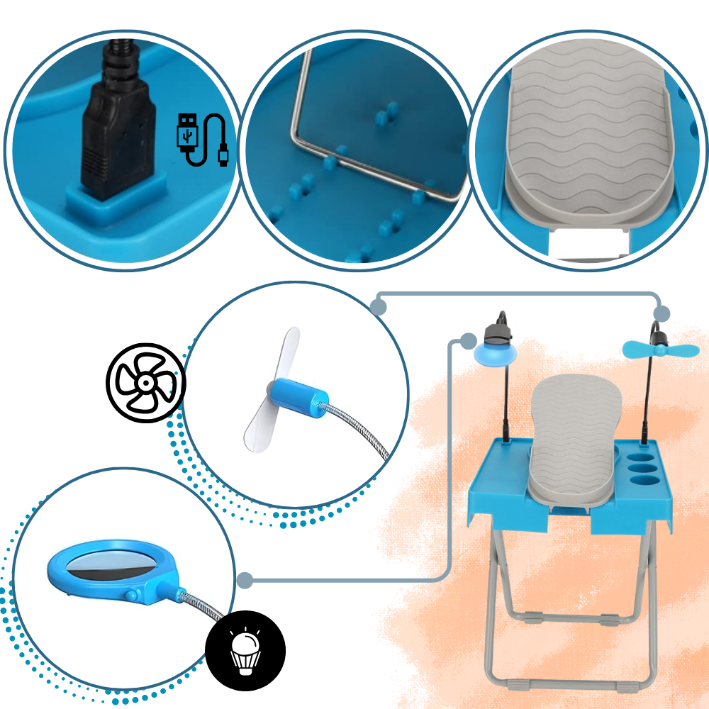 Ergonomisk LED-pedicure fodstøtte - Ozerty