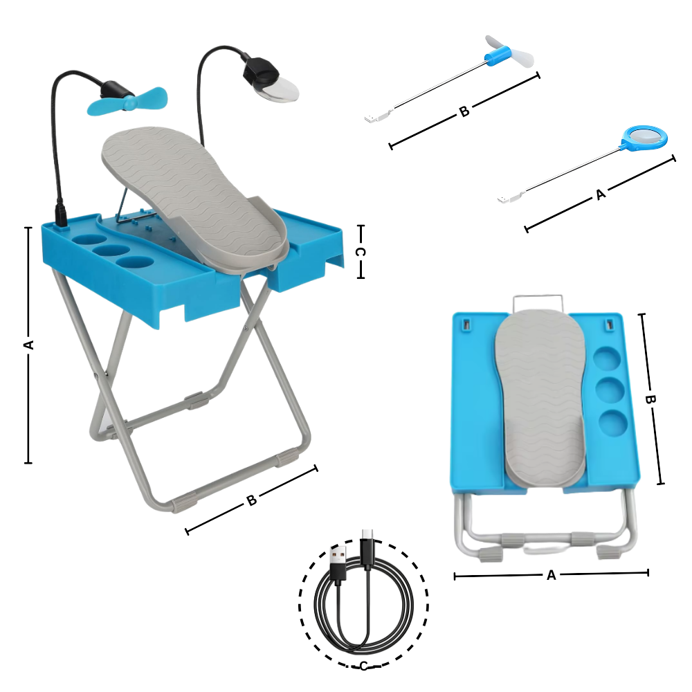 Ergonomisk LED-pedicure fodstøtte - Ozerty