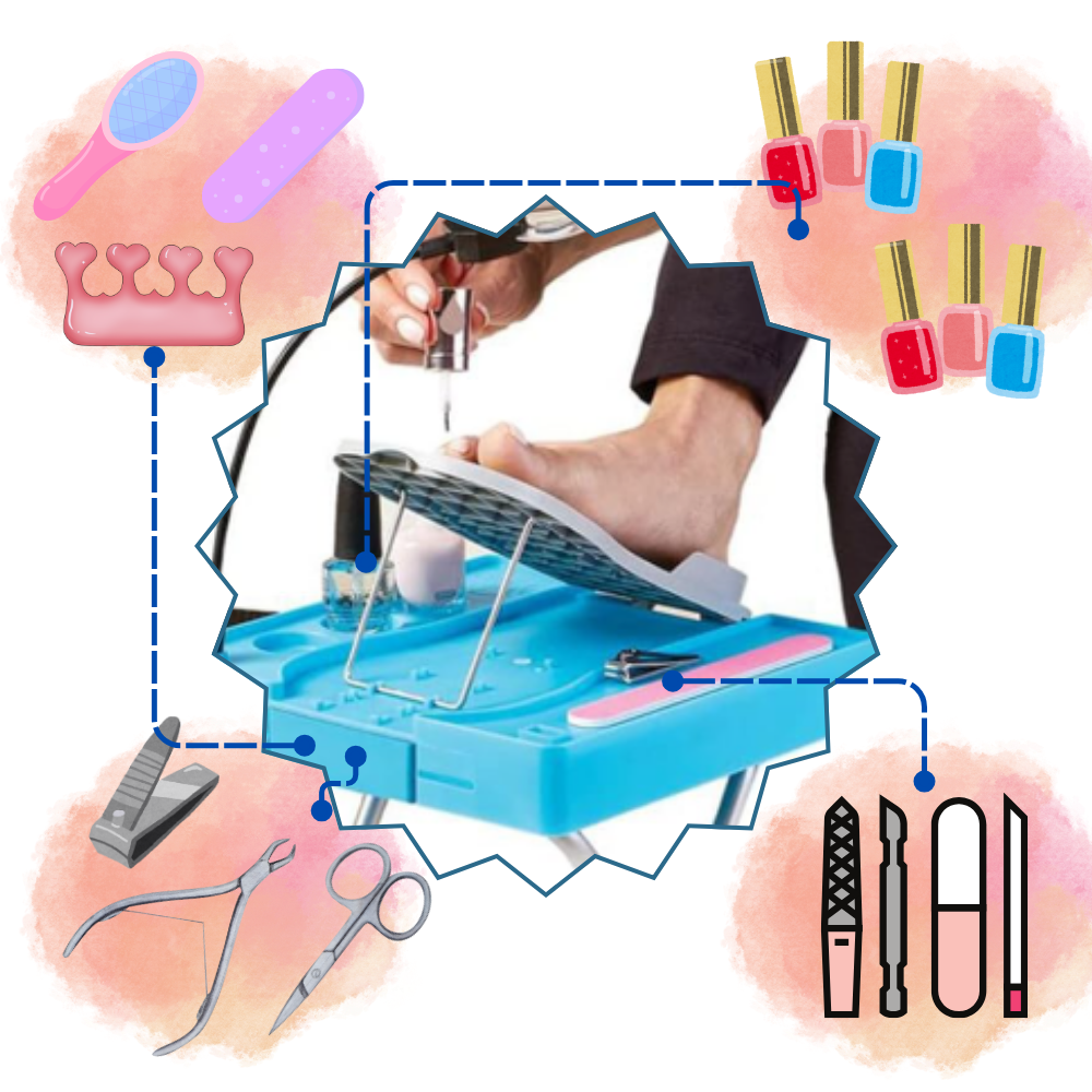 Ergonomisk LED-pedicure fodstøtte - Ozerty