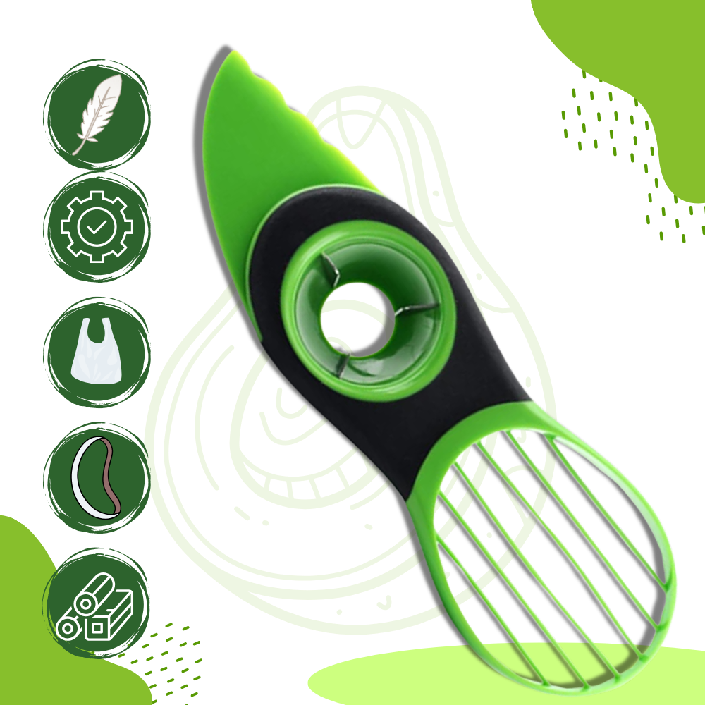 Ergonomisk multifunktionelt avocado-redskab
- Ozerty