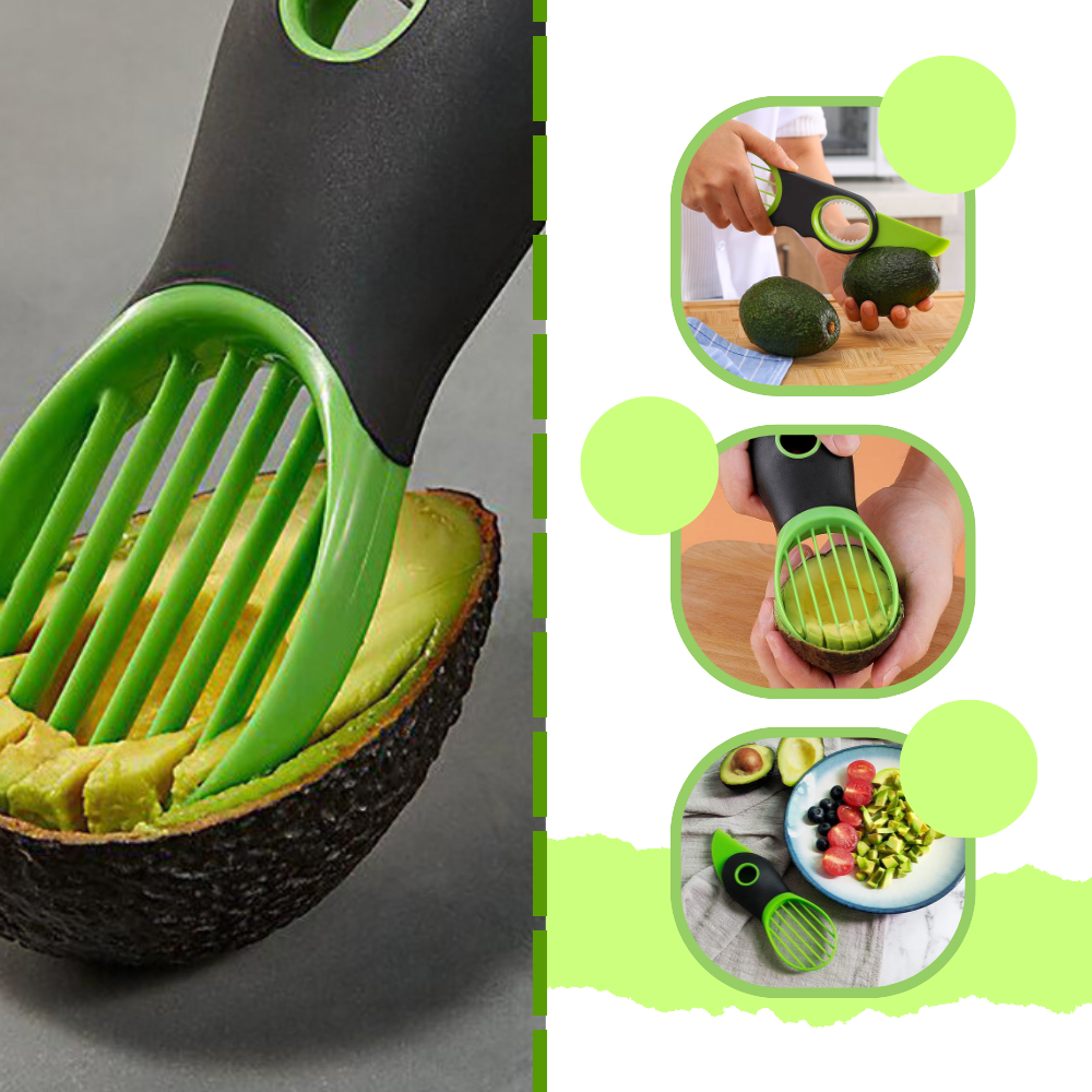 Ergonomisk multifunktionelt avocado-redskab
- Ozerty