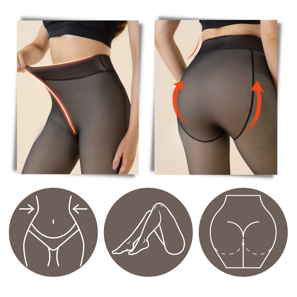 Imiteret gennemsigtige fleeceforede strømpebukser
- Ozerty