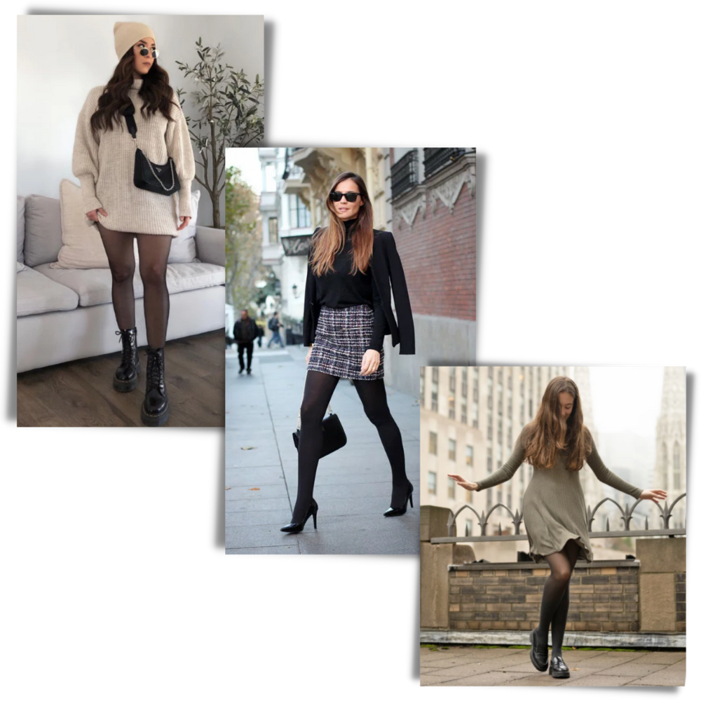 Imiteret gennemsigtige fleeceforede strømpebukser
- Ozerty