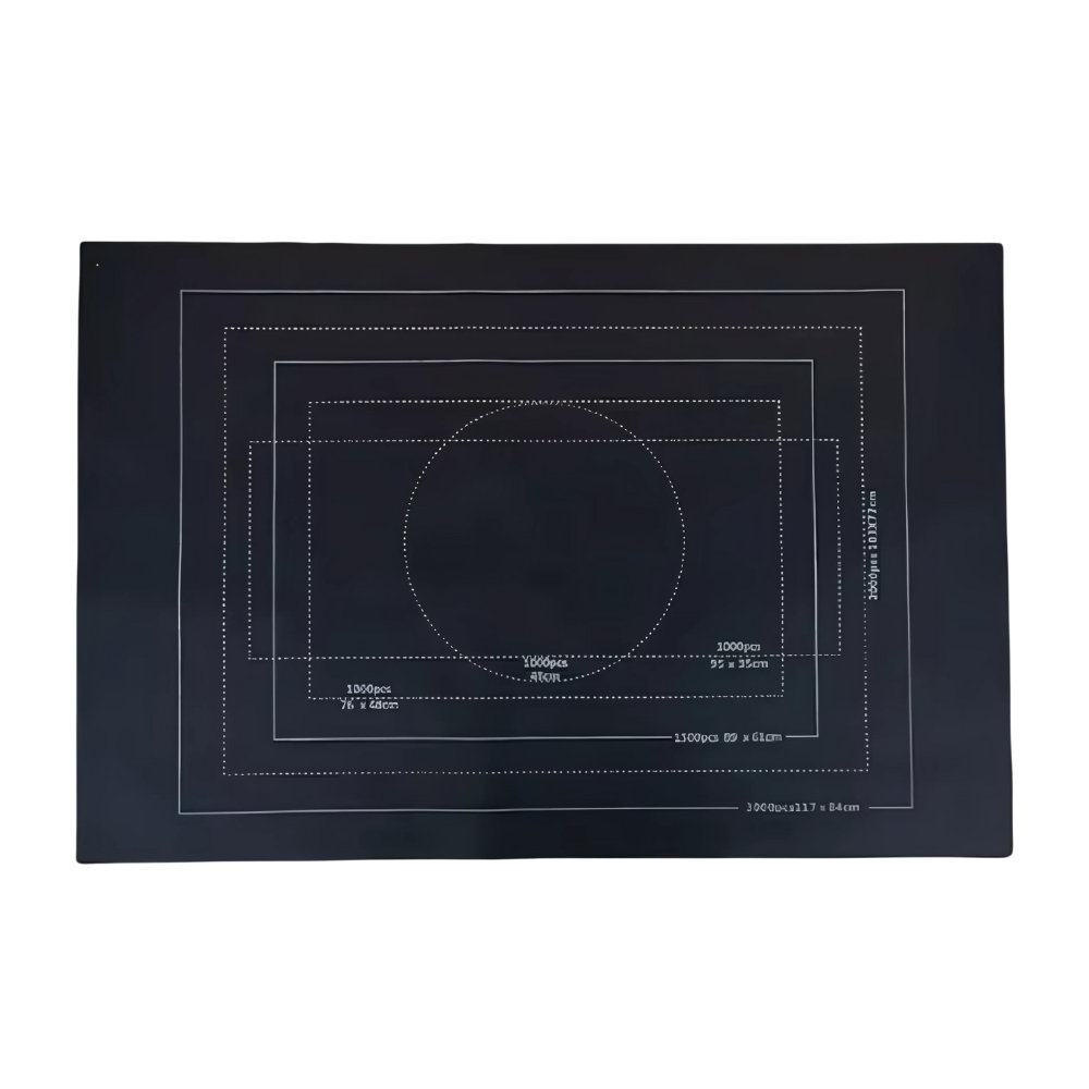 Sammenrullelig filt puslespilsmåtte -Sort - Ozerty