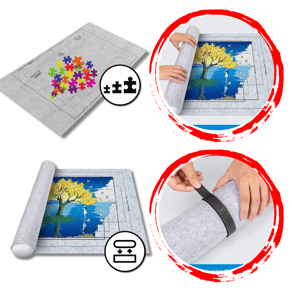 Sammenrullelig filt puslespilsmåtte - Ozerty
