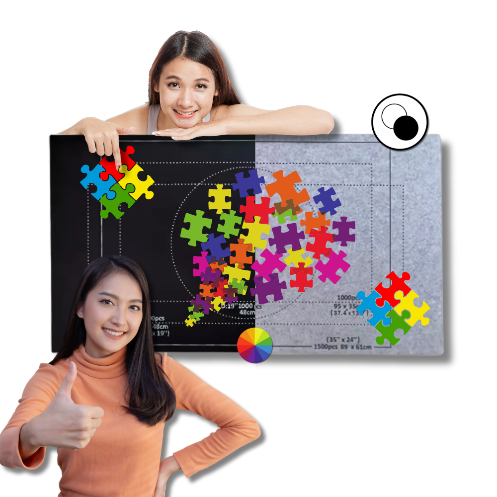 Sammenrullelig filt puslespilsmåtte - Ozerty