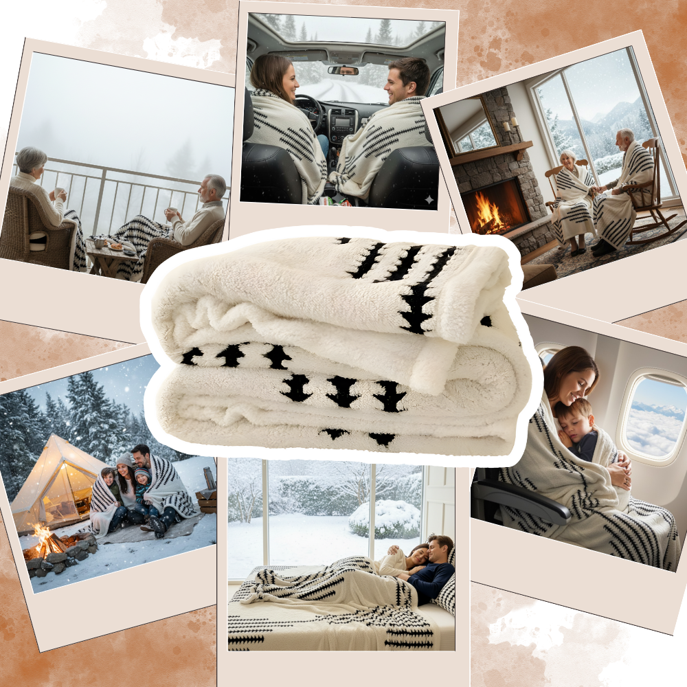Blødt Jacquard Vintertæppe - Ozerty