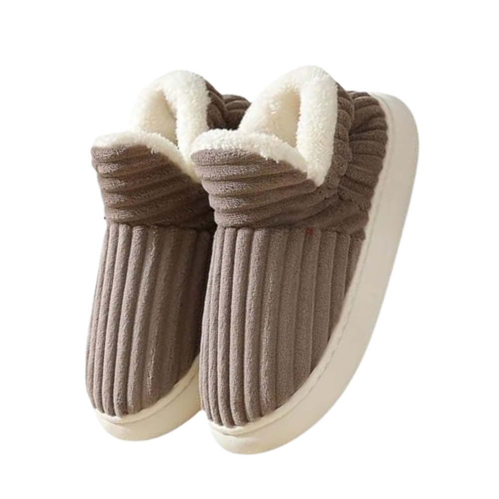 Fluffy Plush House Slip-On -Kaffe - Ozerty