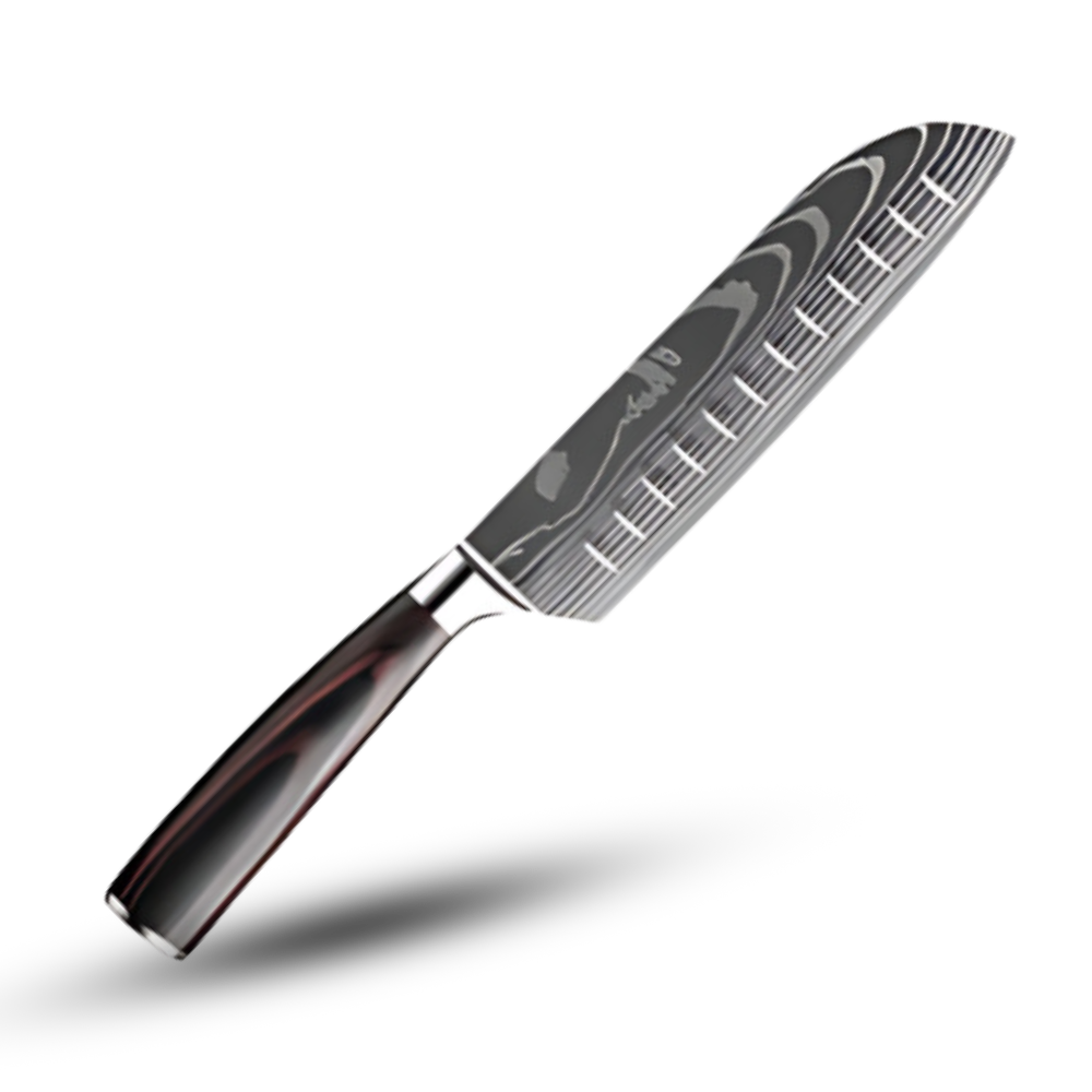 Japansk kniv i skovtræ
-Stor Santoku-kniv 18 cm - Ozerty