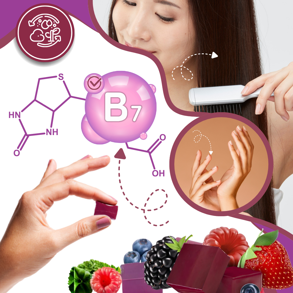 Frugtagtige Biotin Hår Vingummier - Ozerty