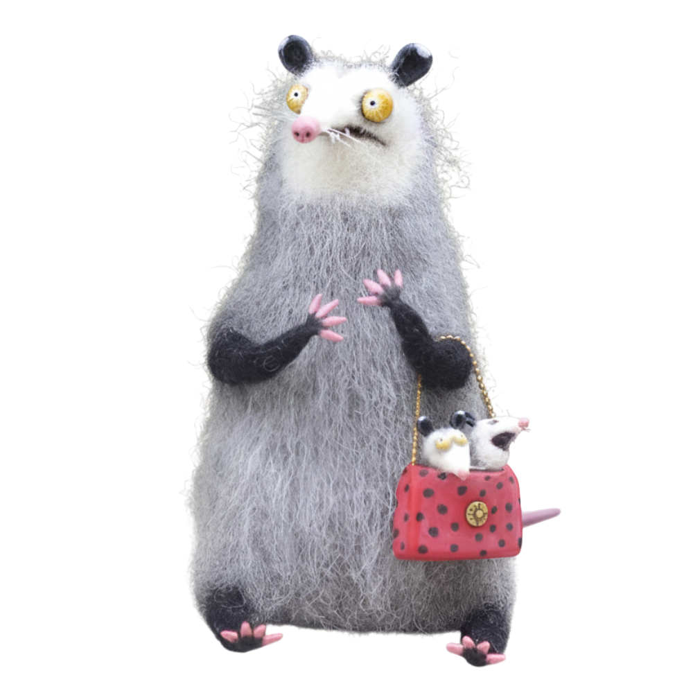 Sjov Pjusket Dekorationskat -Mus - Ozerty