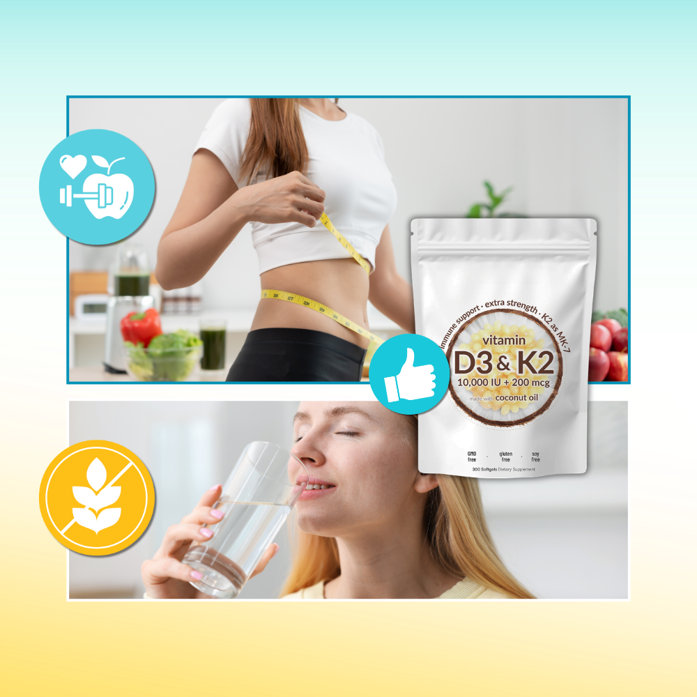 Højstyrke D3 & K2 softgels - Ozerty