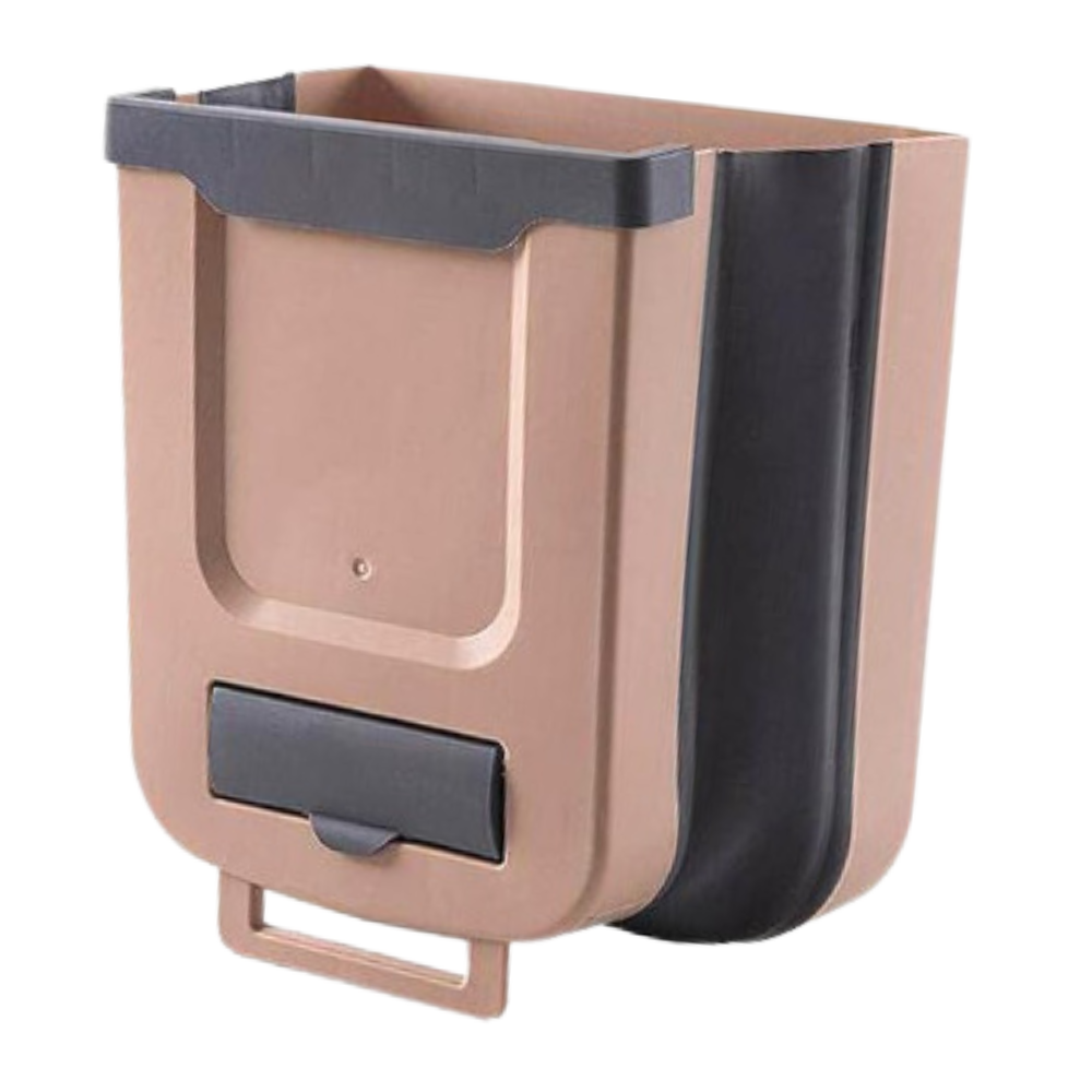 Sammenklappelig skraldespand med høj kapacitet -Kaffefarvet - Ozerty