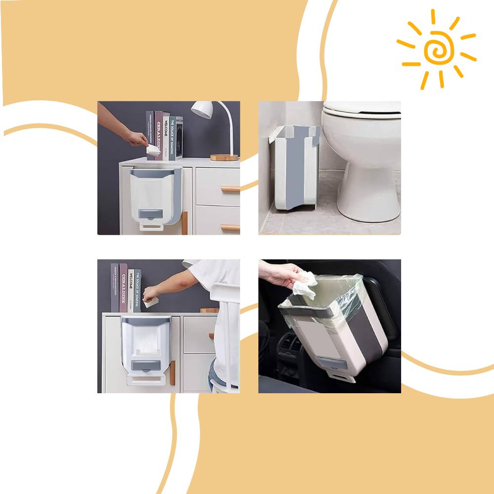 Sammenklappelig skraldespand med høj kapacitet - Ozerty