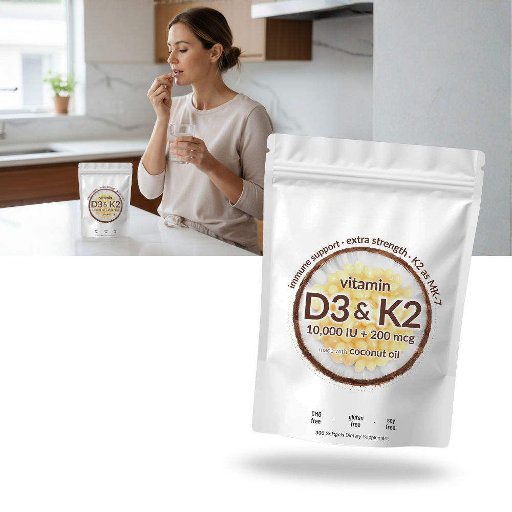 Højstyrke D3 & K2 softgels - Ozerty