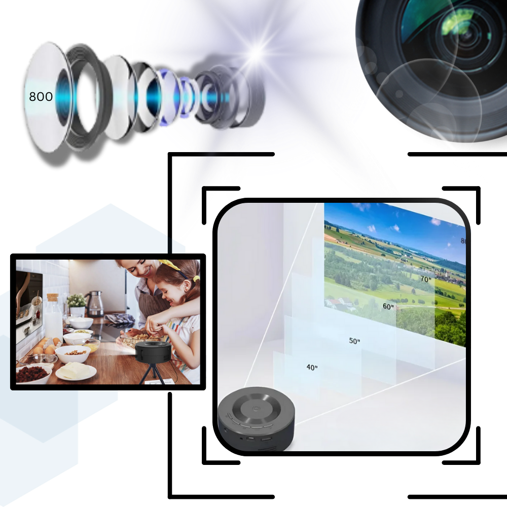 Mini-filmprojektor i høj opløsning
- Ozerty