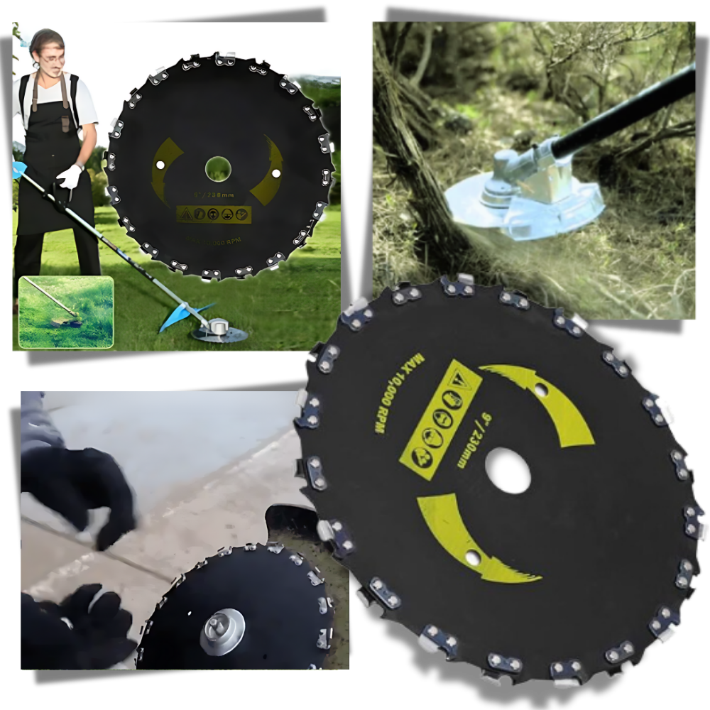 Trimmerhoved i stål med højt omdrejningstal
- Ozerty